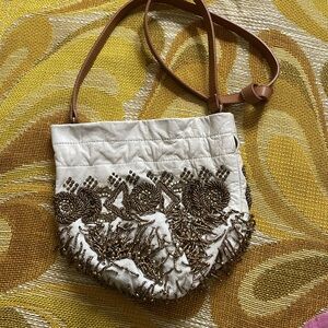 Free People Beaded Leather bag. Stunning!